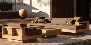 Ensembles de mobilier de jardin <span class=keywords><strong>d</strong></span>'extérieur Sassanid, mobilier <span class=keywords><strong>d</strong></span>'extérieur de luxe pour hôtels, canapé en teck de style <span class=keywords><strong>cape</strong></span>-town, canapé modulaire - Product Image 4