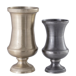 Ensemble de vases en métal, vase décoratif pour fleurs, finition antique, vase de centre de table pour la décoration de la maison, du salon - Product Image 1