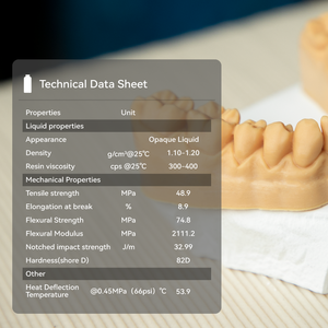 Molegrid MODELO 3D Impressão <span class=keywords><strong>Dental</strong></span> Modelo Fotopolímero Resina 405nm Brown Uv Cura Modelo <span class=keywords><strong>Dental</strong></span> resina Para Laboratório <span class=keywords><strong>Dental</strong></span> E Clínica - Product Image 4