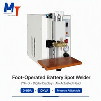 Soudeuse par points à électrodes pour batteries 18650, modèle MT JYH-D, à commande au pied, 10KVA, 0-99A, double impulsion, électrode en cuivre pur 3mm, 1