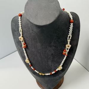 बुबशेंगेलियन कमल पेलेंट हार-ट्रेंडी फिगारो श्रृंखला एगेट पत्थर विंटेज डिजाइन सांस्कृतिक आकर्षण उपहार - Product Image 6