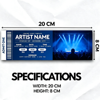 Billets de concert personnalisés de haute qualité pour la mémoire et la collection, cadeaux de mariage, billets de rédemption imprimés sur papier
