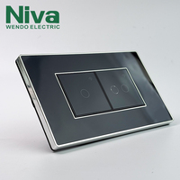 Interrupteur intelligent Niva à écran tactile en verre, contrôle Wi-Fi, solutions électriques pour la maison, interrupteurs modulaires personnalisés OEM