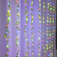 Lampu Tirai LED Bentuk Daun Ivy Willow untuk Bar, Pesta Liburan, Pernikahan, Klub, Pertunjukan, Hotel, Acara, Lampu Natal