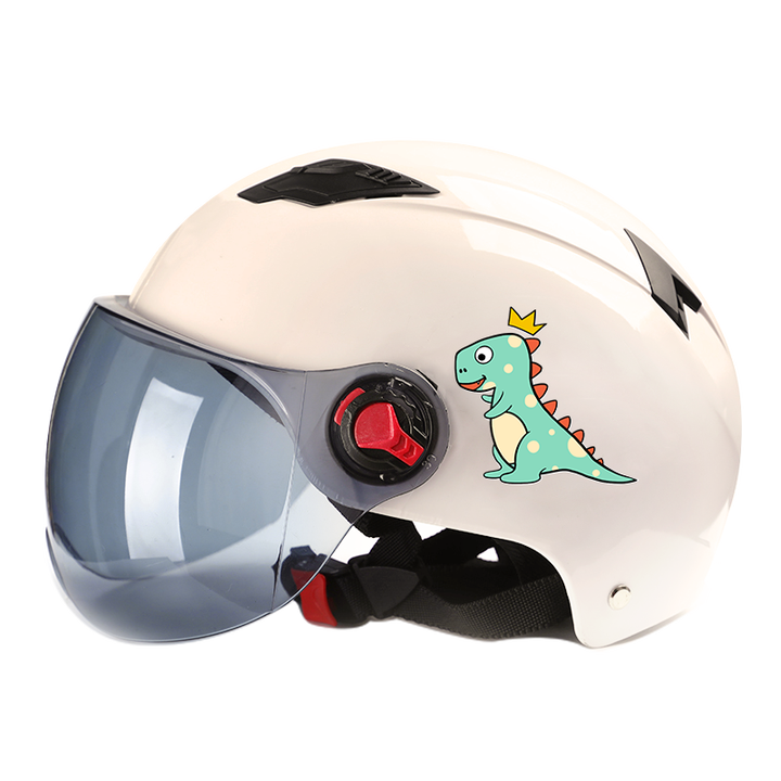 BYB X 222m ABS Cascos De Moto 2021 New Cartoon Design 3C Half Face Helmet With Visor For Adult