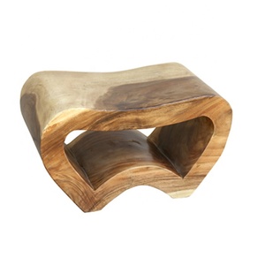High Quality Eco-Friendly Handmade Indonesian <b>Wooden</b> <b>Stool</b> Heart Shape Contemporary Design Antique Look for Home Courtyard Park - Product Image 1