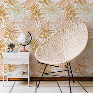 Carta da Parati Decorativa con <span class=keywords><strong>Foglie</strong></span> Tropicali Verdi e Gialle, Impermeabile, Rimovibile, Adesiva, in PVC con Finitura Opaca - Product Image 3
