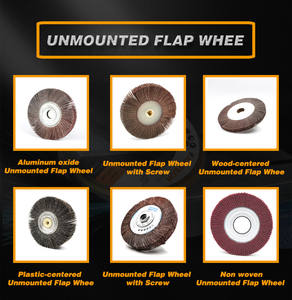 Fantech 프리미엄 165x50mm 용접 솔기 청소용 금속 허브 그라인딩 디스크가있는 장착되지 않은 플랩 휠 - Product Image 5