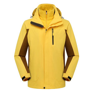 Veste coupe-vent 3-en-1 pour homme avec doublure polaire épaissie pour vêtements de travail en extérieur, impression de logo personnalisée - Product Image 1