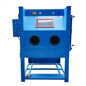 Manual wet sand blast cabinet with turn table