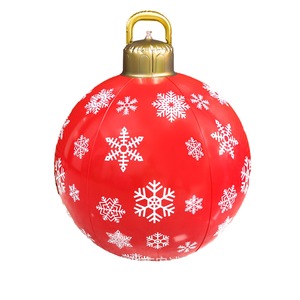 Inflatable Christmas Ball 60Cm Pvc Decorative Outdoor Holiday Yard Decoration With Led Lights - Product Image 5