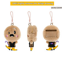 Sac à main en peluche personnalisé de conception unique sac à monnaie à pendentif d'homme en pain d'épice farci de Noël sac à cartes deux en un