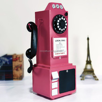 Téléphone mural rétro NINI pour bars, cafés, magasins de vêtements, restaurants, artisanat métallique créatif résistant à la rouille