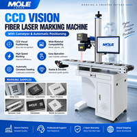 Marqueur laser à fibre optique CCD industriel avec convoyeur automatique pour la gravure et le codage par lots de métaux et de plastiques