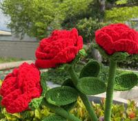 Rose géante au crochet pour vitrine, pièce maîtresse florale tricotée extra large pour la Fête des Mères et la rentrée scolaire, couleur et taille personnalisables