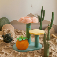 Torre per Gatti in Legno e Sisal Personalizzata all'Ingrosso, con Design a Motivo Vegetale, Tiragraffi e Struttura per Arrampicata, Giocattoli per Gatti