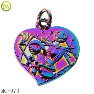 Collana oro rosa forma rotonda charm lettere loghi piccolo nome inciso metallo pendente per gioielli - Product Image 5