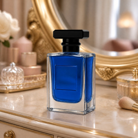 Flacons de parfum carrés en verre transparent avec pulvérisateur atomiseur, sérigraphie, diffuseur d'aromathérapie portable rechargeable 50 ml