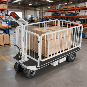 1600*790 मिमी बड़े प्लेटफॉर्म इलेक्ट्रिक ट्रॉली फोल्डेबल डिजाइन 1845x790x1360 मिमी समग्र आकार भारी शुल्क औद्योगिक रसद ओएम - Product Image 5
