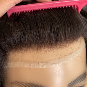 Prothèse capillaire pour homme en cheveux naturels, style base entièrement en dentelle, ondulation naturelle - Product Image 2
