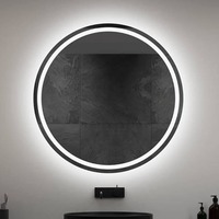 Miroir de salle de bain intelligent moderne anti-buée avec LED et grossissement, mural, pour la maison, le salon, l'hôtel, le hall, l'extérieur et la villa