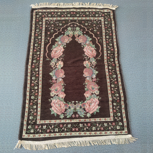 Prix usine fabricant fournisseur tapis de prière musulman portable, tapis de prière 70x110cm pour la maison, la mosquée, le voyage - Product Image 4