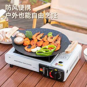 Portable Gas <b>Stove</b> With Ignition Windproof Design For Outdoor Camping And Street Vending Black Color 155 A - Product Image 4