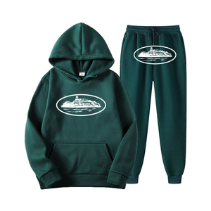 Completo Sportivo da <span class=keywords><strong>Uomo</strong></span> Corteiz Stile Streetwear Hip Hop da Skateboard <span class=keywords><strong>con</strong></span> <span class=keywords><strong>Cappuccio</strong></span>, Felpa Casual a Vestibilità Lenta per Primavera e Autunno - Product Image 1