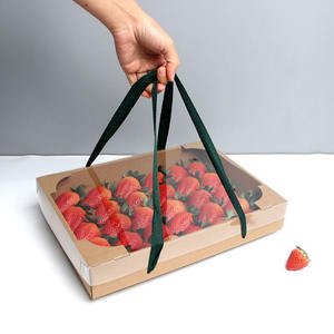 IMEE logotipo personalizado impreso bandeja <span class=keywords><strong>de</strong></span> embalaje decorativa verduras cereza fresa tomate embalaje caja <span class=keywords><strong>de</strong></span> frutas con tapa transparente - Product Image 4