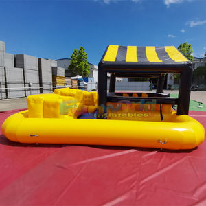 Piscina inflable con barra, asientos y luces para fiestas en el patio trasero, casa de bar acuática. - Product Image 3