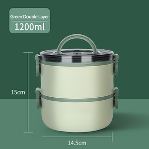 Hot seller Amazon manufacturer stainless steel insulated lunch box monolayer custom-made double layer children - Product Image 2