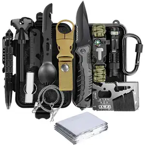 25 Trong 1 Khẩn Cấp Survival Mát Tiện Ích Kit Công Cụ Chiến Thuật Cắm Trại Ngoài Trời Survival Kit Thiết Bị Tiện Ích Cho Đi Bộ Đường Dài Săn Bắn