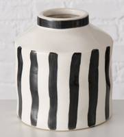 Haute qualité blanc en céramique fleur Vase créatif décor à la maison jardinière rayé Arrangement prix compétitif porcelaine accessoire