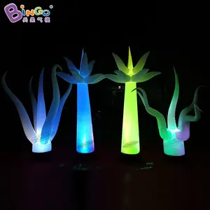 Customized 5mH Inflatable Lamp Posts Tree LED Light Balloon Model For Indoor Decor Or Nightclub Decoration