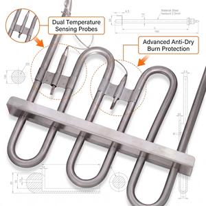 <span class=keywords><strong>Friteuse</strong></span> électrique professionnelle en acier inoxydable avec deux cuves de <span class=keywords><strong>10</strong></span> L et protection contre la surchauffe pour restaurant - Product Image 3