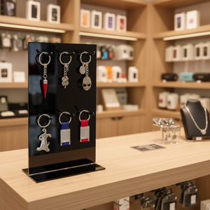 Espositore da banco in Plexiglas nero per il montaggio e l'esposizione di prodotti - Product Image 3