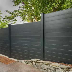 New Design Outdoor Modern Garden Villa Fence Decorative Metal Privacy Horizontal Aluminum Privacy Fence Panels For Villa Home
