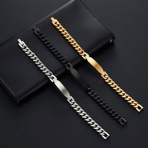 Custom <b>Men</b> Bracelet Luxury Non Tarnish 14k 18k Gold Plated 316l Stainless Steel Bracelet <b>for</b> <b>Men</b> - Product Image 3