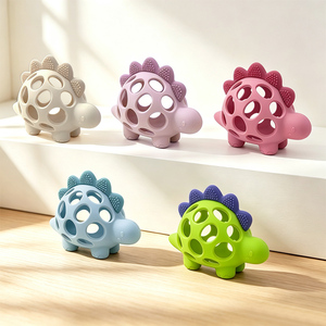 Manufacturer Food Grade Baby Teether <b>Toy</b> Animal Dinosaur Silicone Sensory Chew Infant <b>Teething</b> <b>Toys</b> for Babies - Product Image 1