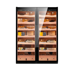 Raching Cs600 Double Doors Electronic Wine <b>Cooler</b> Cabinet Storage Cs600 Cigar Humidor - Product Image 2