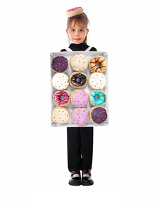 Disfraces Divertidos de Comida para Niños, Conjunto de Disfraces de Halloween de Donuts, Galletas, Palomitas, Pan y Queso, Disfraces Novedosos para Fiestas - Product Image 3