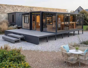 Casas Prefabricadas Modulares de Madera Plegables y Portátiles de 40 Pies, 4 Casas Pequeñas, 2 Cabañas de Madera, Kits de Lujo Modernos de 3 Dormitorios - Product Image 2