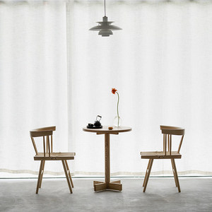 Juego de Mesa de Comedor y Café de Diseño Moderno en Madera de Fresno Sólido para Sala de Estar, Muebles para el Hogar, Personalizable, No Requiere Ensamblaje - Product Image 3