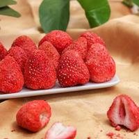 Groothandel Veganistische Vriendelijke Gevriesdroogde Aardbeien Zoet Smakende Gedehydrateerde Fruitsnack