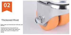 Doppel rad 2 Zoll Nylon Rollen Hochleistungs-Dreh möbel bewegliche Räder für Stuhl und gewerbliche Ausrüstung - Product Image 4