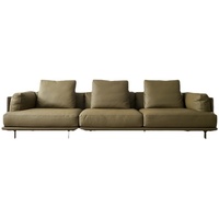 Echtes Ledersofa aus Hochwertigem Rindsleder im Italienischen Minimalistischen Stil, L-Form, Bewegliches Set für Hotel, Villa und Wohnzimmer