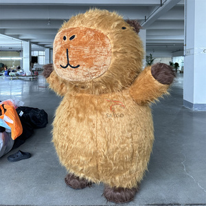 <span class=keywords><strong>Célèbre</strong></span> Ne Zha Dessin Animé Film Personnages Capybara Mascotte Costume 2m Gonflable Animal Capibara Hamster Mascottes Costumes pour Adultes - Product Image 3
