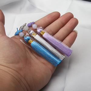 Kites Chinese Knot Tassel Pendant 7cm Ice Silk Polyester Yarn Decorative <b>Bookmark</b> Clothing DIY Accessory - Product Image 2