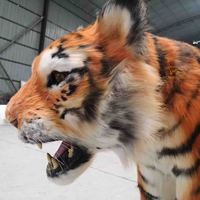 Hewan animatronik realistis serangga animatronik 3D hewan realistis Sabretooth taman Model harimau