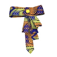 Col faux africain transfrontalier en polyester, style Dashiki, imprimé Ankara, décoratif, superposé, vintage, pour femme, en gros